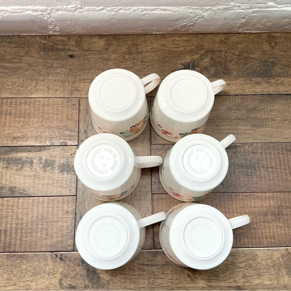 Vintage Corelle Abundance Coffee Mugs Set of 6